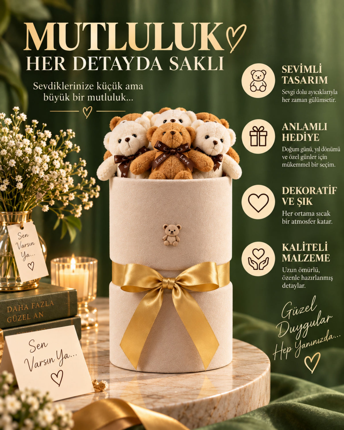 Peluş Ayıcıklı Hediye Kutusu